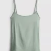 Top tipo camisola elástico con alto contenido de algodón
