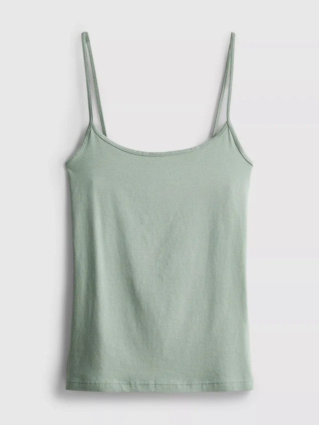 Top tipo camisola elástico con alto contenido de algodón