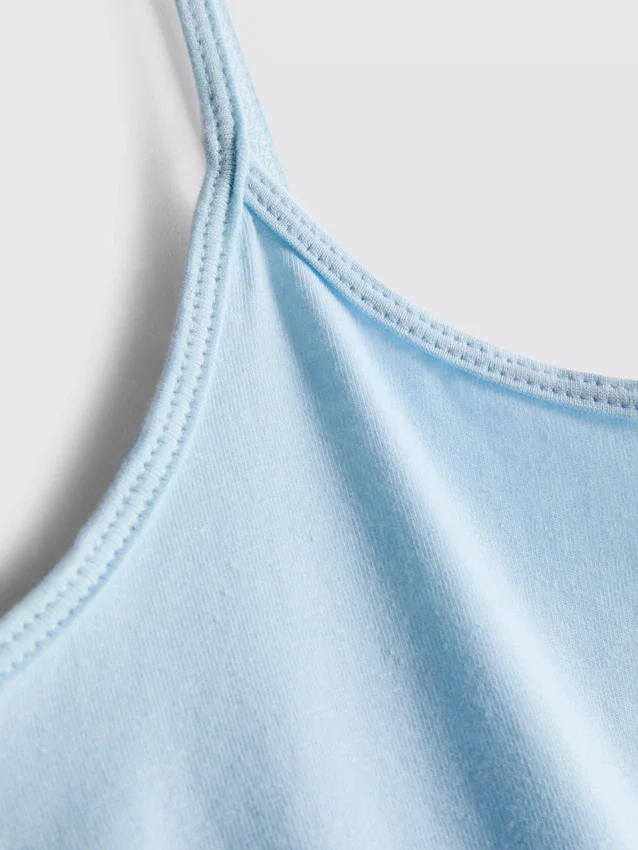 Top tipo camisola elástico con alto contenido de algodón