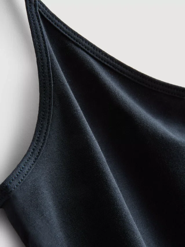 Top tipo camisola elástico con alto contenido de algodón
