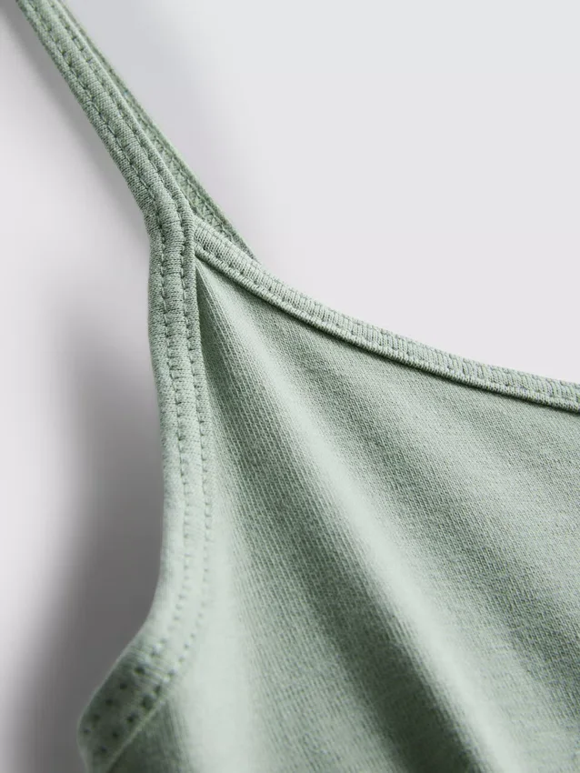 Top tipo camisola elástico con alto contenido de algodón