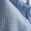 Traje de baño con volantes de cuadros vichy