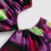 Traje de baño estampado con aberturas
