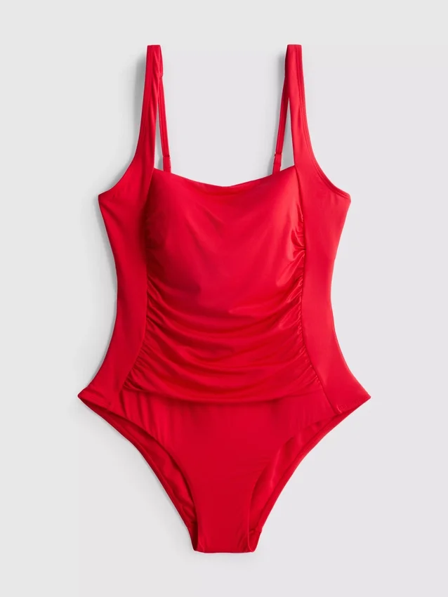 Traje de baño moldeado con detalle drapeado
