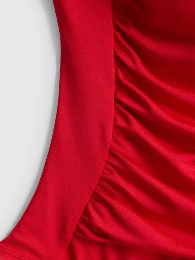 Traje de baño moldeado con detalle drapeado