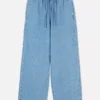 Vaqueros de mezclilla tipo sudadera de talle medio
