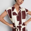 Vestido camisero midi de manga corta