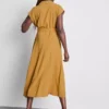 Vestido camisero midi de manga corta