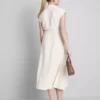 Vestido camisero midi de manga corta