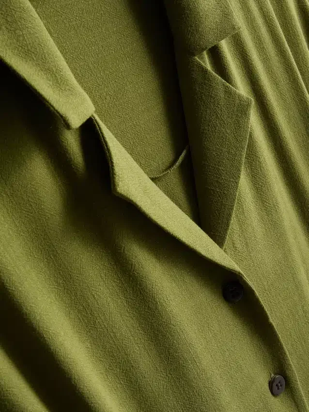 Vestido camisero midi de manga corta