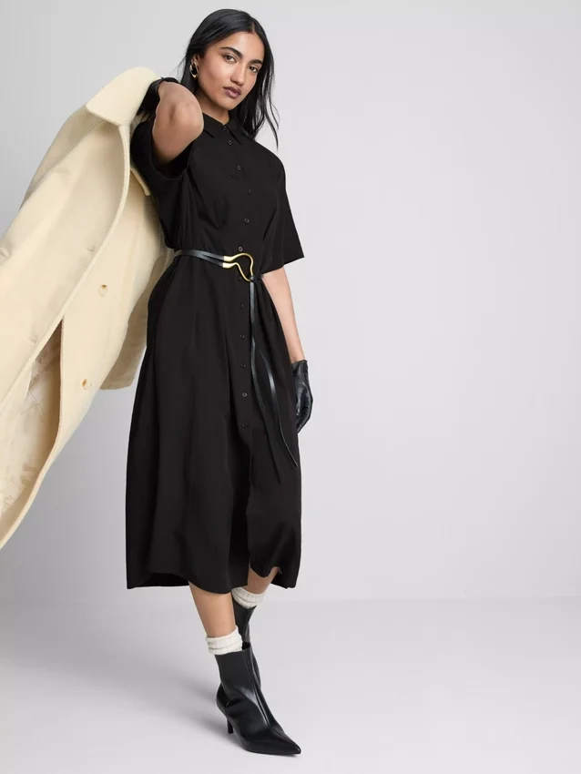 Vestido de camisa midi