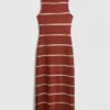 Vestido midi ajustado sin mangas de Paula Echevarría