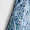 Vestido midi arrugado con escote corazón