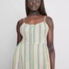Vestido midi de algodón con botones