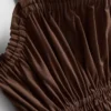 Vestido midi de algodón con cuello cuadrado y fruncido