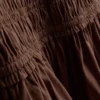 Vestido midi de algodón con cuello cuadrado y fruncido