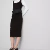 Vestido midi de cuello cuadrado «Second Skin»