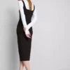 Vestido midi de cuello cuadrado «Second Skin»
