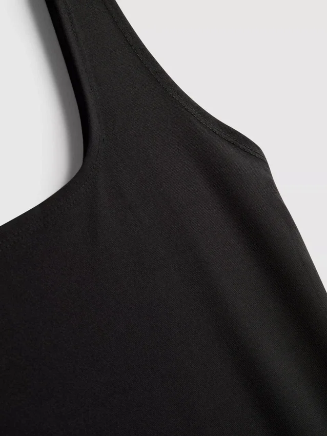 Vestido midi de cuello cuadrado «Second Skin»