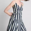Vestido midi tipo corsé de tiras de algodón