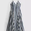 Vestido midi tipo corsé de tiras de algodón