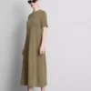 Vestido tipo camiseta midi