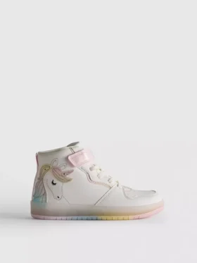 Zapatillas altas luminosas de unicornio