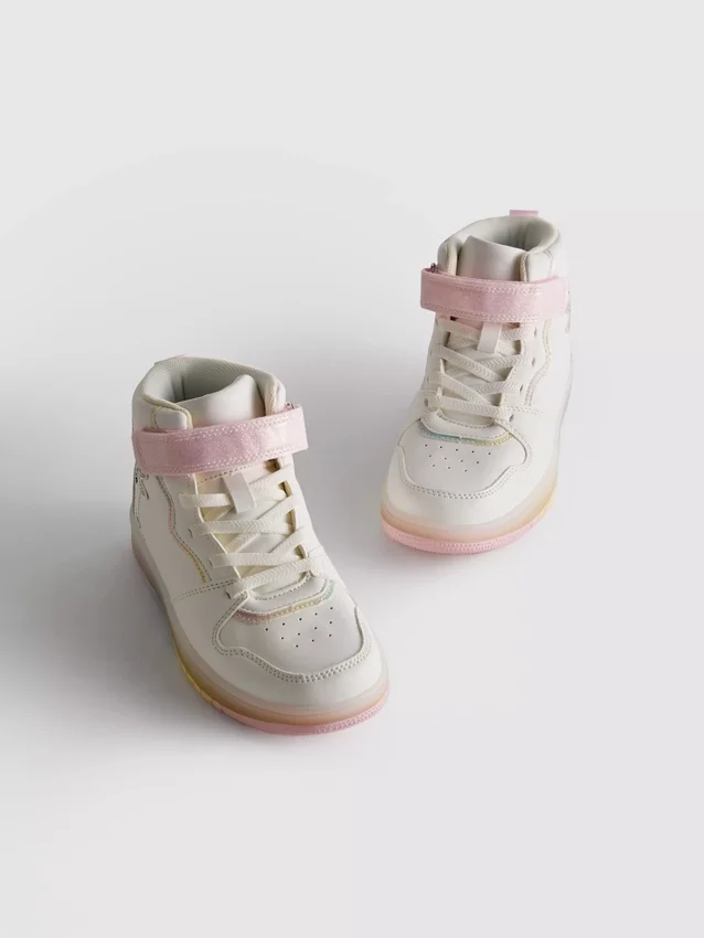 Zapatillas altas luminosas de unicornio