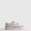 Zapatillas bajas de lona con estampado floral
