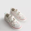Zapatillas bajas de lona con estampado floral