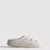 Zapatillas de casa de felpa con diseño de corazón