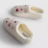 Zapatillas de casa de felpa con diseño de corazón