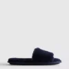 Zapatillas de casa mullidas con tiras cruzadas