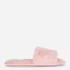 Zapatillas de casa mullidas con tiras cruzadas