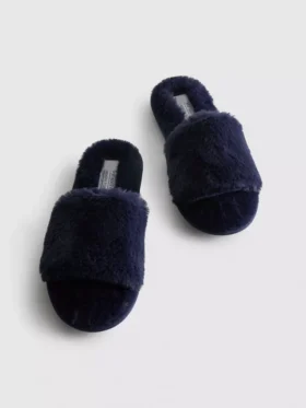 Zapatillas de casa mullidas con tiras cruzadas