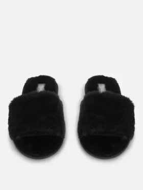 Zapatillas de casa mullidas con tiras cruzadas