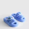 Zapatillas de casa mullidas de doble correa de Stitch de Disney