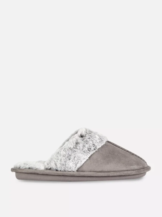 Zapatillas de casa tipo mule de felpa