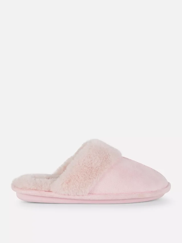 Zapatillas de casa tipo mule de felpa