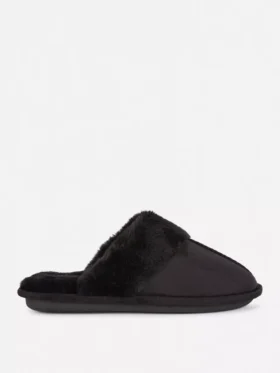 Zapatillas de casa tipo mule de felpa