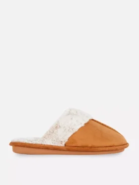 Zapatillas de casa tipo mule de felpa