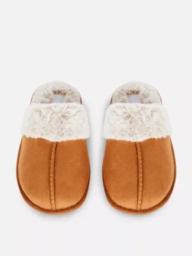 Zapatillas de casa tipo mule de felpa