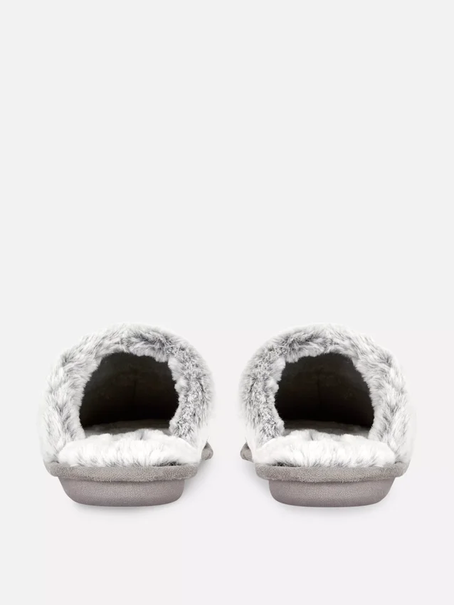Zapatillas de casa tipo mule de felpa