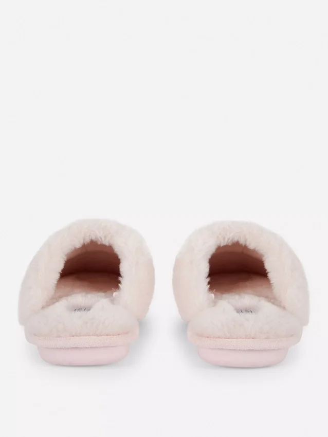 Zapatillas de casa tipo mule de felpa
