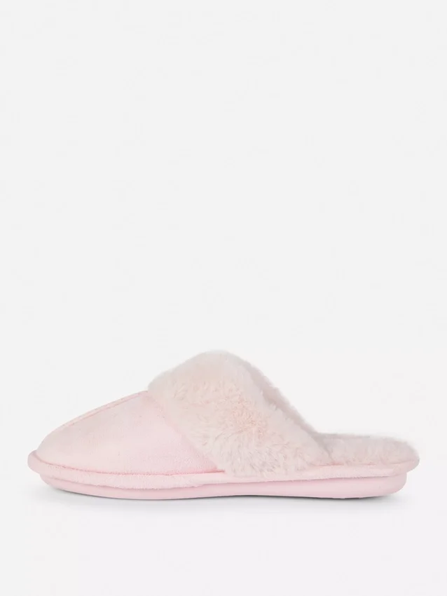 Zapatillas de casa tipo mule de felpa