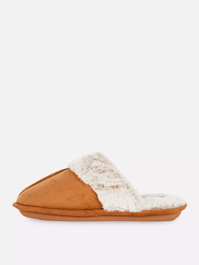 Zapatillas de casa tipo mule de felpa