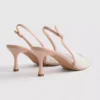 Zapatos de tacón con talón abierto y perlas sintéticas «Diamanta»