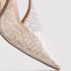 Zapatos de tacón con talón abierto y perlas sintéticas «Diamanta»