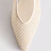 Zapatos de tacón de malla tejida con punta afilada