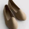 Zapatos planos de gamuza